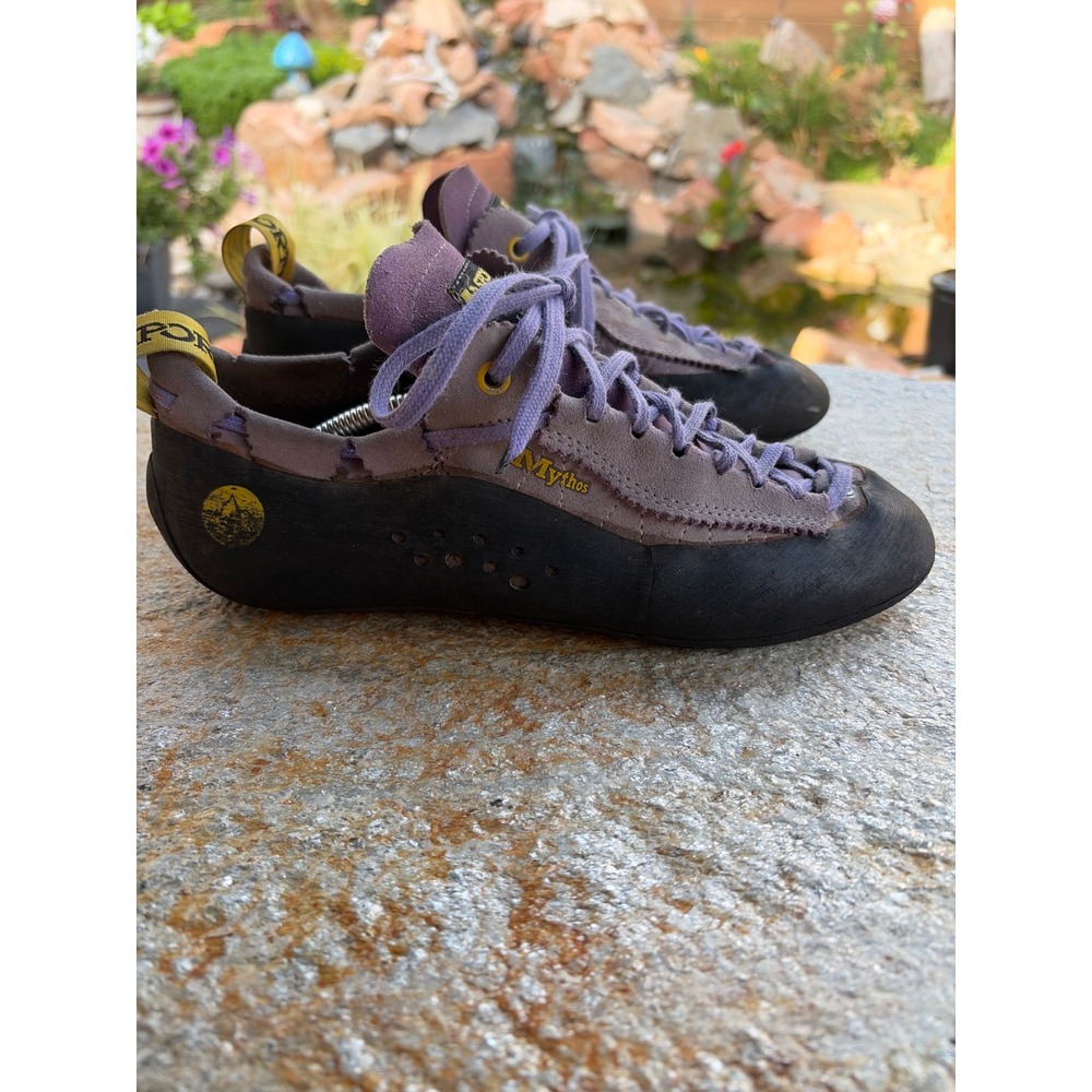 La Sportiva Mythos Climbing Shoes Purple Black EU 40.5 Womens 9 Mens 8 Italy